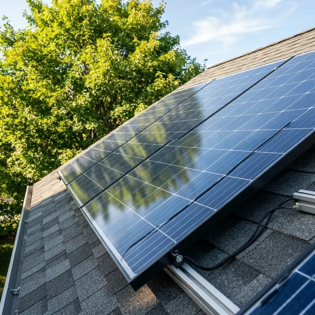 Painéis solares gerando energia limpa e renovável em Sorocaba